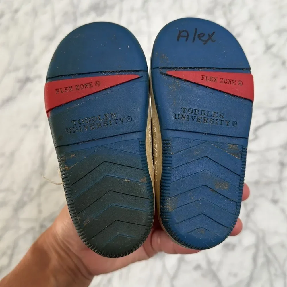 Vintage Toddler University Arch System Leather Colorblock Shoes Sz 5.5